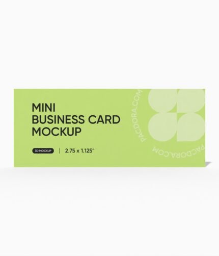 Mini business card mockup