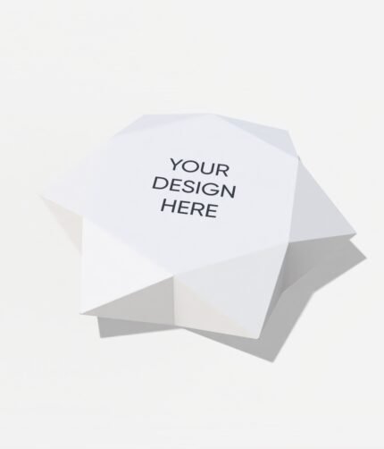 Six pointed star template mockup