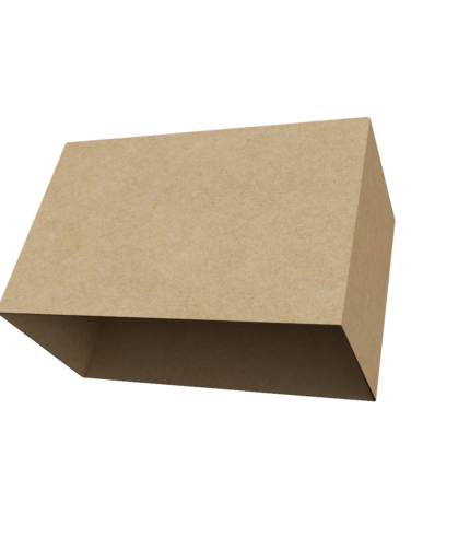 Bottomless cardboard shipping box mockup
