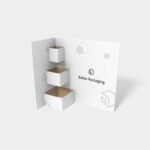 Simple right-angled display stands display boxes/stands mockup 175090
