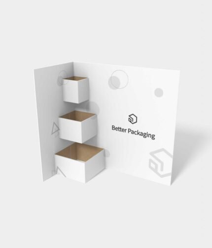 Simple right-angled display stands display boxes/stands mockup 175090