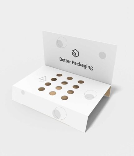 Display boxes/stands round holes right angle mockup 175111