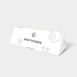 Polygonal boxes triangle with snap lock and flip top paper mockup 180110