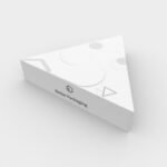 Polygonal boxes auto lock cap triangle mockup 180300