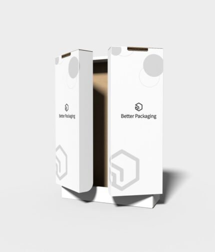 Polygonal boxes double door style auto lock bottom mockup 184110