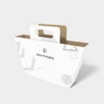 Polygonal shopping bag mockup