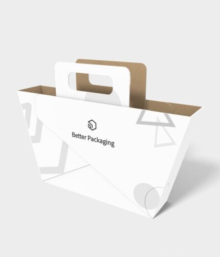 Polygonal shopping bag mockup