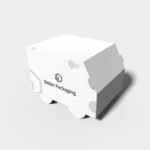 Polygonal boxes car shapes vans mockup 189010