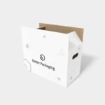 Shipping cartons with portable moving holes mockup