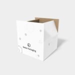 Folding shipping box mockup