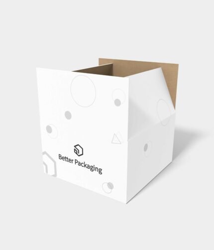 Folding shipping box mockup