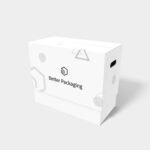 Shipping box with handle mockup