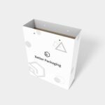 Kraft shopping paper tote bag mockup