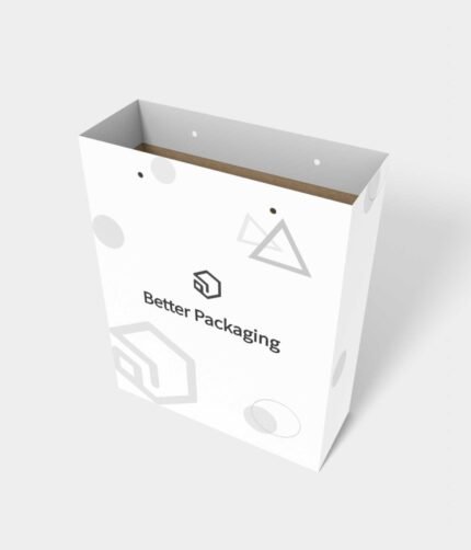Kraft shopping paper tote bag mockup