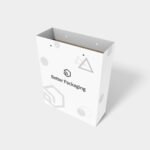 Grocery paper tote bag mockup