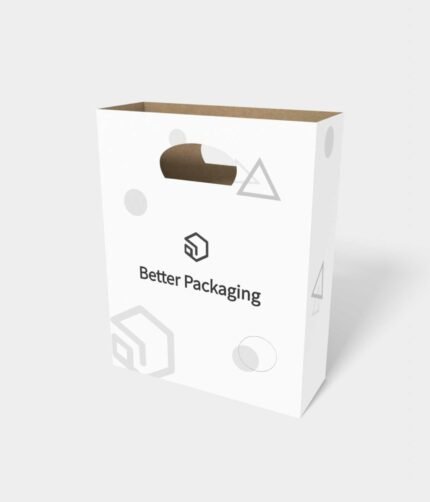 Arc holes paper bag mockup