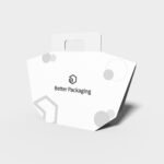 Folding paper tote bag mockup