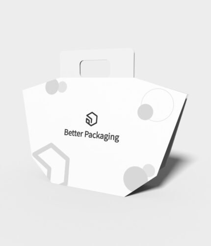 Folding paper tote bag mockup