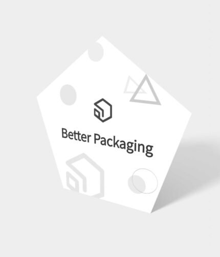 Pentagonal gift card mockup