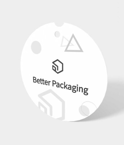 Round clothing tag mockup