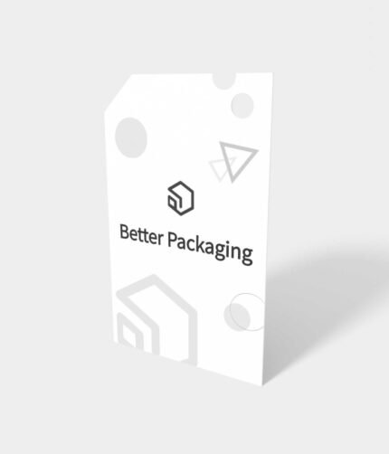 Rectangular chamfers tag mockup