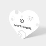 Heart-shaped gift label mockup