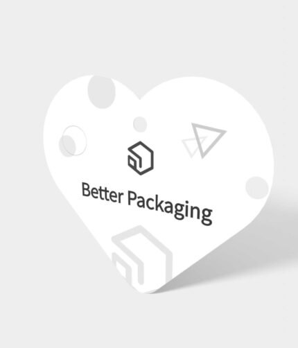 Heart-shaped gift label mockup