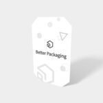 Rectangular chamfers gift label mockup