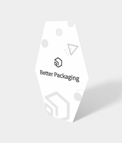 Hexagonal hang tag mockup