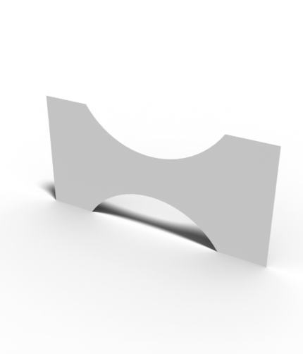 Double semi-circular arc card mockup