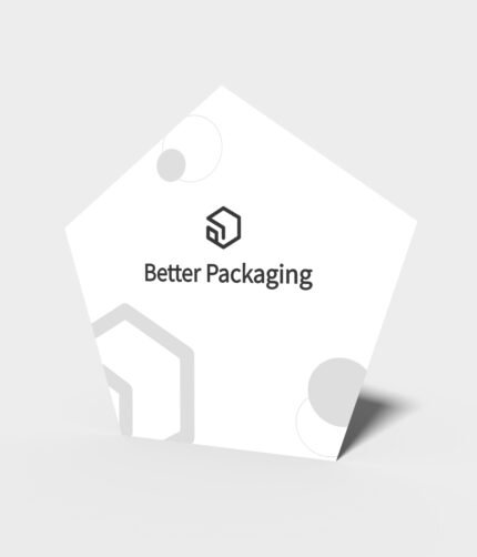 Pentagonal thank you card mockup