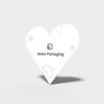 Love heart shape card mockup