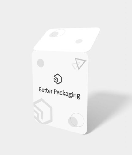 Square half-folded card mockup