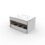 6 botttles carrier box with handle inserts handle mockup 310300