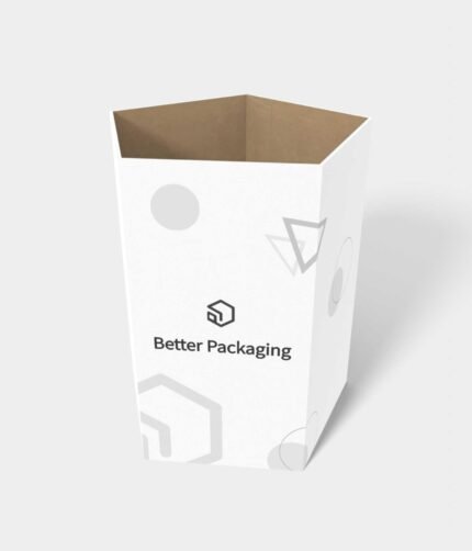 Regular pentagon sleeve boxes hoarding mockup 315020