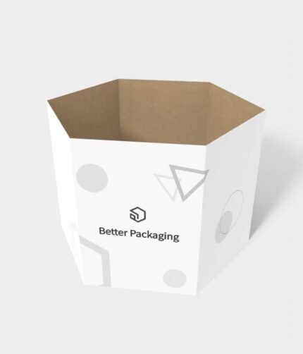 Regular hexagon sleeve boxes regular hexagon hoarding inserts/dividers mockup 315030