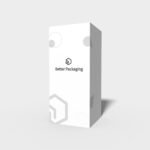 Tall box bottle box with snap cover tearable cover mockup 362110