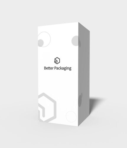 Tall box bottle box with snap cover tearable cover mockup 362110